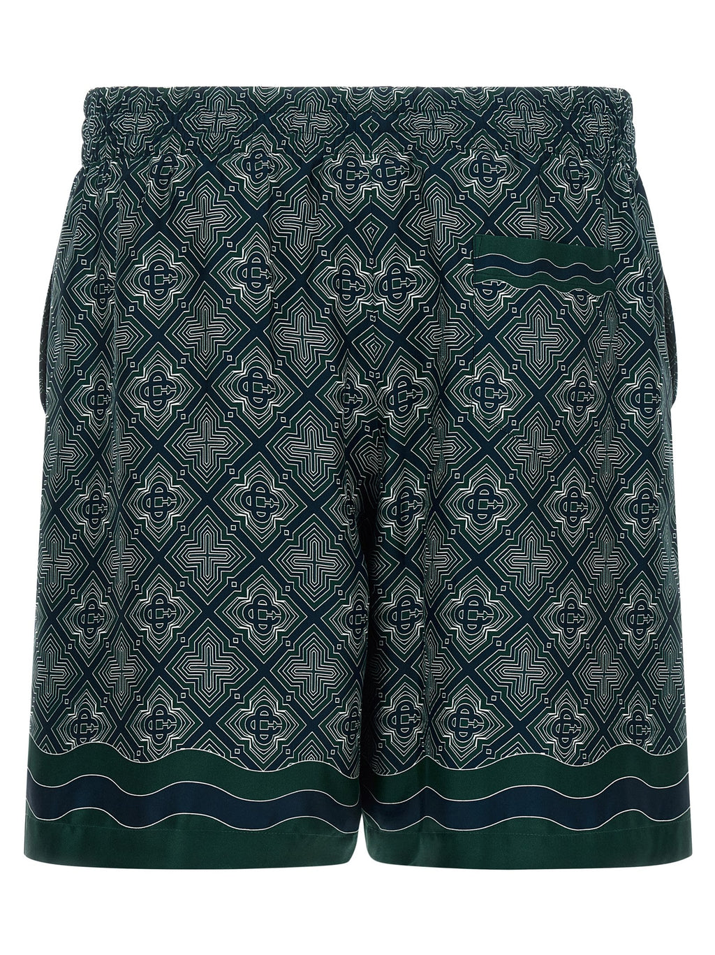 Mehrfarbige Cargo-Shorts aus Seide