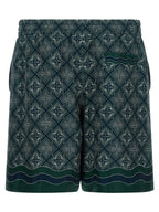 Mehrfarbige Cargo-Shorts aus Seide
