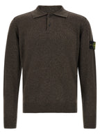 Braunes Poloshirt aus Wolle