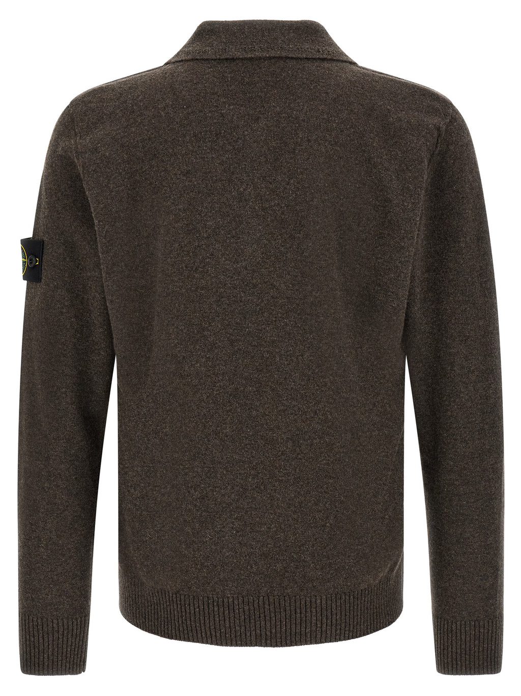 Braunes Poloshirt aus Wolle