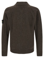 Braunes Poloshirt aus Wolle