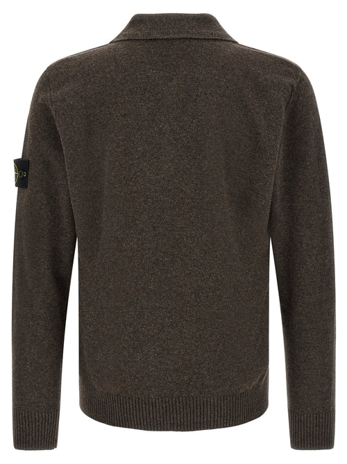 Stone Island Braunes Poloshirt aus Wolle
