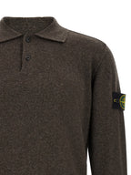 Braunes Poloshirt aus Wolle
