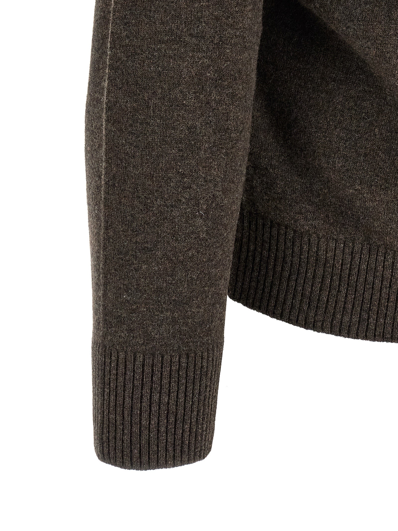 Braunes Poloshirt aus Wolle