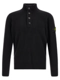 Schwarze Strickjacke aus Wolle