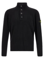 Schwarze Strickjacke aus Wolle