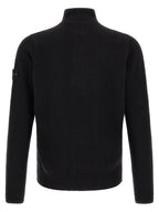 Schwarze Strickjacke aus Wolle