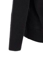 Schwarze Strickjacke aus Wolle