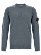 Blauer Cardigan aus Schurwolle Stone Island