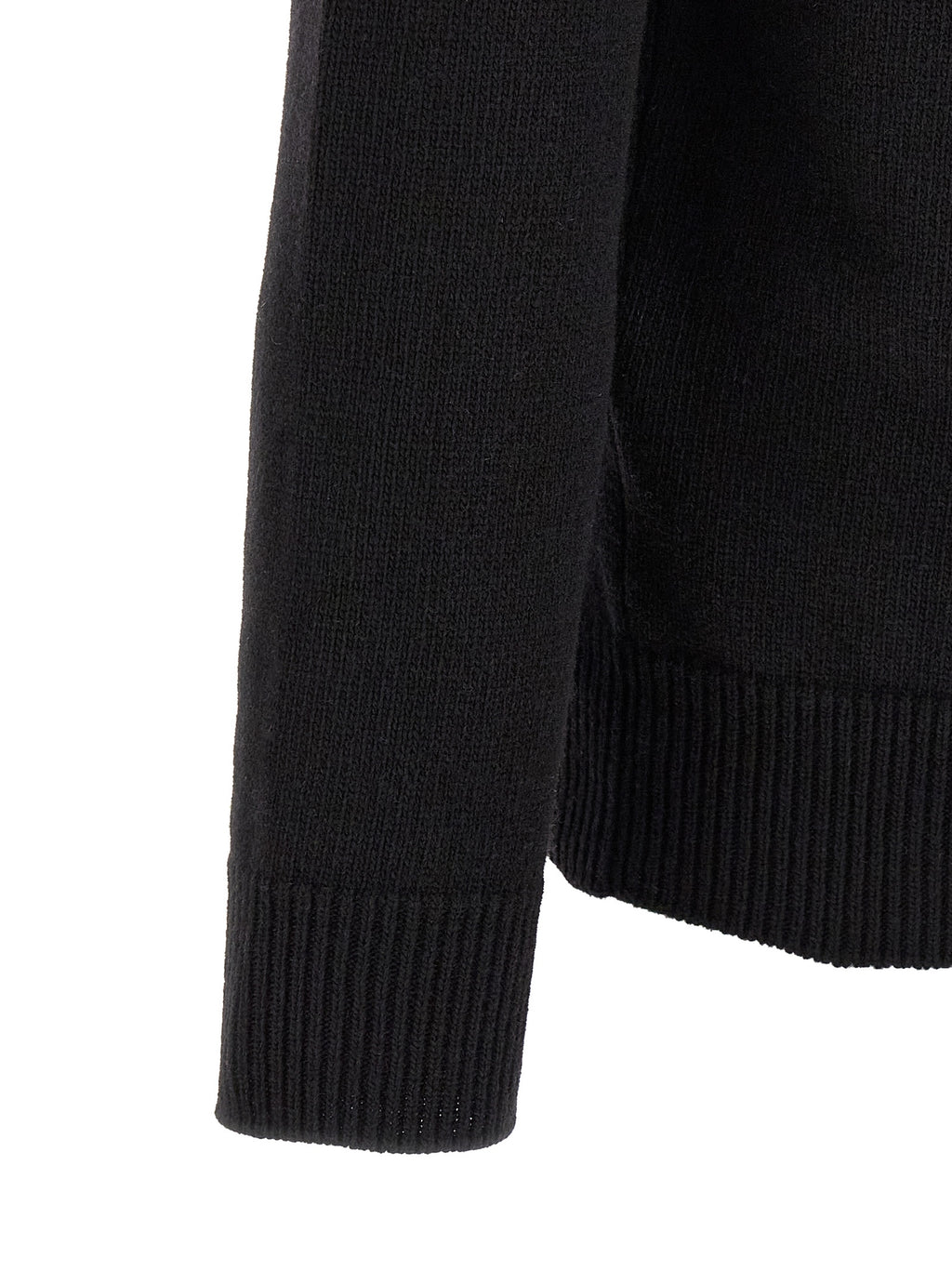 Schwarzer Cardigan aus Schurwolle