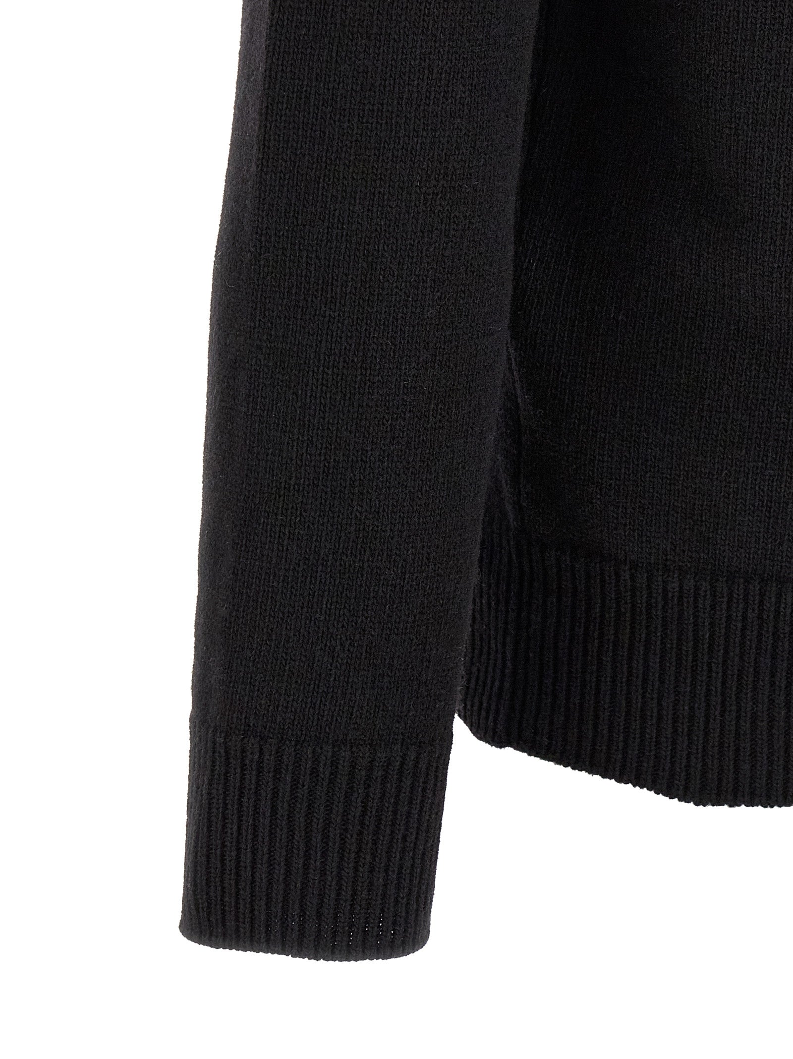 Schwarzer Cardigan aus Schurwolle