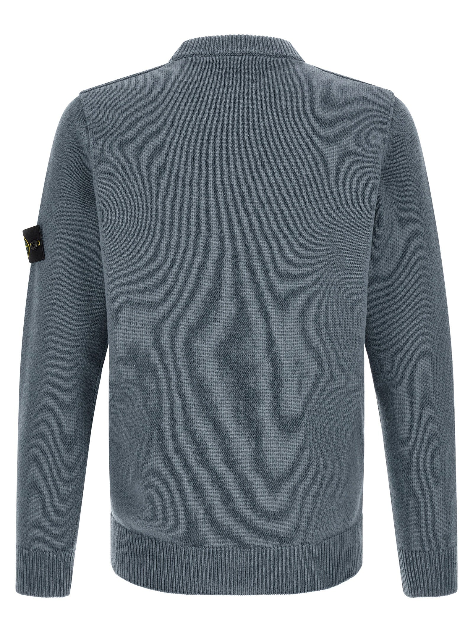 Blauer Cardigan aus Schurwolle Stone Island