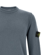 Blauer Cardigan aus Schurwolle Stone Island