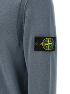 Blauer Cardigan aus Schurwolle Stone Island