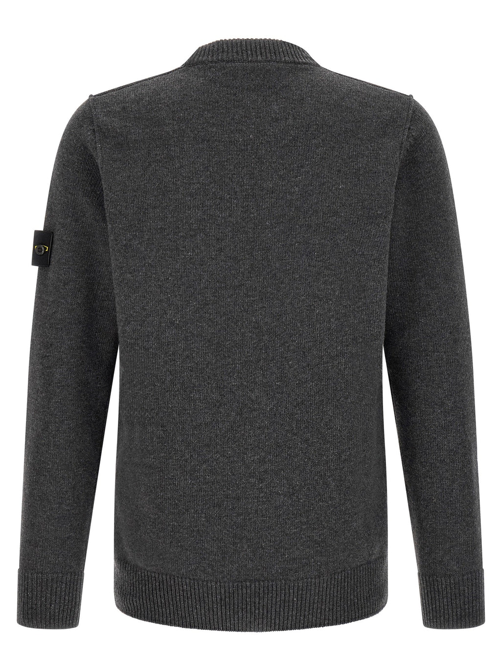Grauer Cardigan aus reiner Schurwolle Stone Island