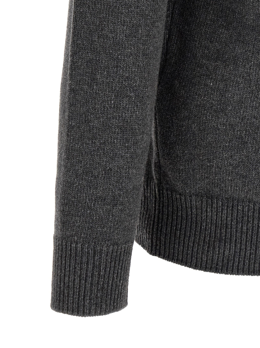 Grauer Cardigan aus reiner Schurwolle Stone Island