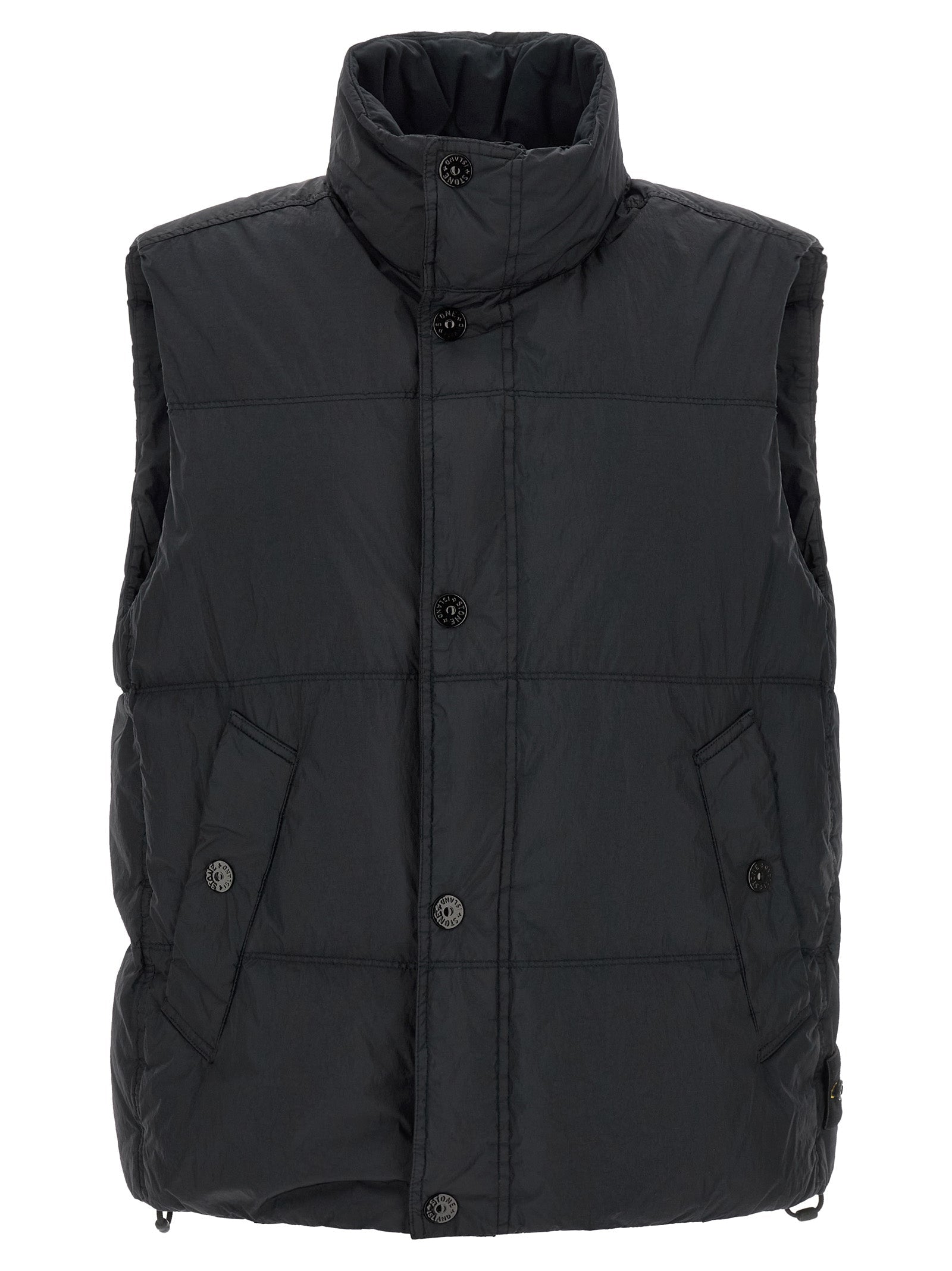 Blaue Ärmellose Jacke aus Polyamid Stone Island