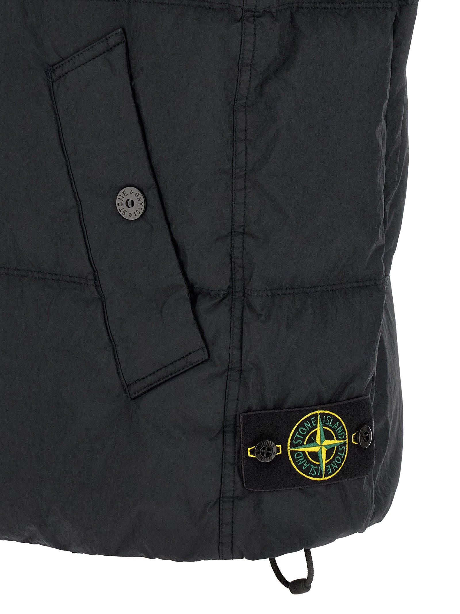 Blaue Ärmellose Jacke aus Polyamid Stone Island