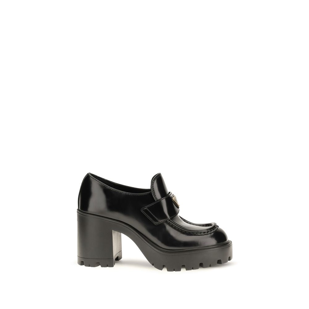 Schwarze Bos Taurus Kalbsleder Plateau-Loafer