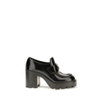 Schwarze Bos Taurus Kalbsleder Plateau-Loafer