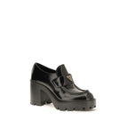 Schwarze Bos Taurus Kalbsleder Plateau-Loafer
