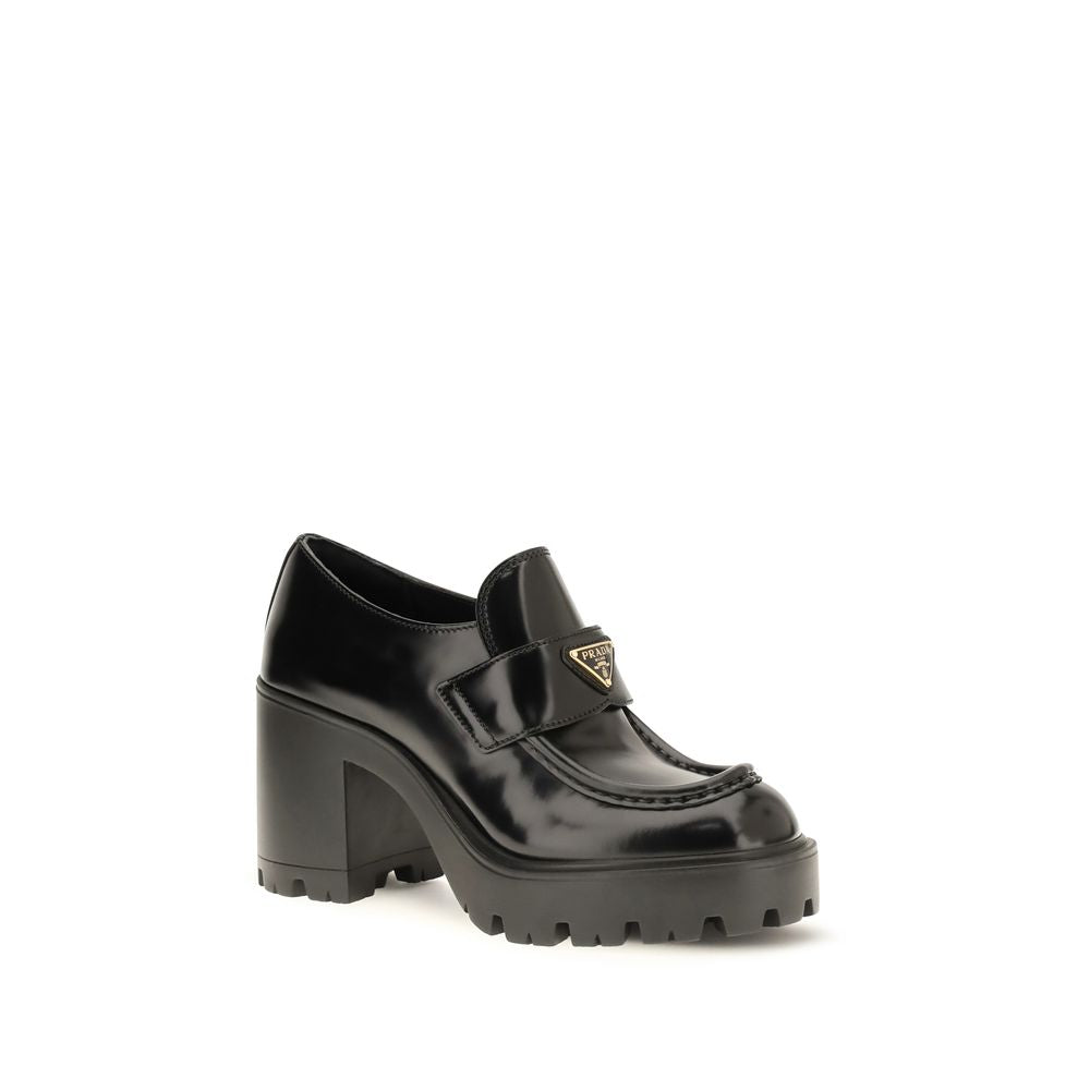 Schwarze Bos Taurus Kalbsleder Plateau-Loafer