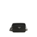 Schwarze Schultertasche aus recyceltem Polyamid