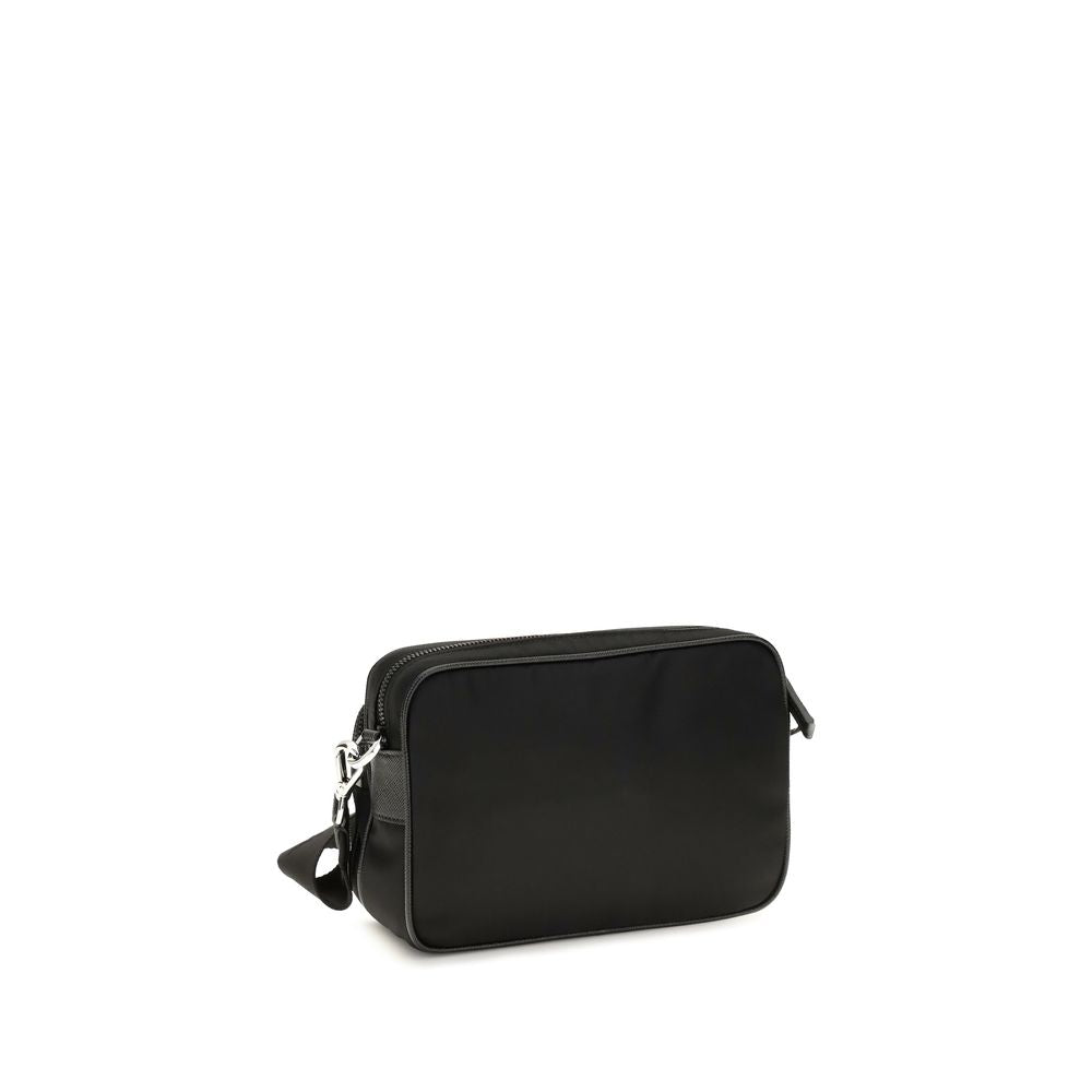 Schwarze Schultertasche aus recyceltem Polyamid