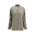 Zweifarbige Seidenbluse