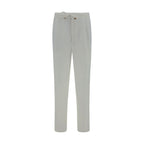 Weiße Leinen-Freizeithose