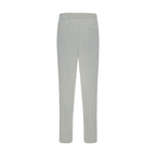 Weiße Leinen-Freizeithose