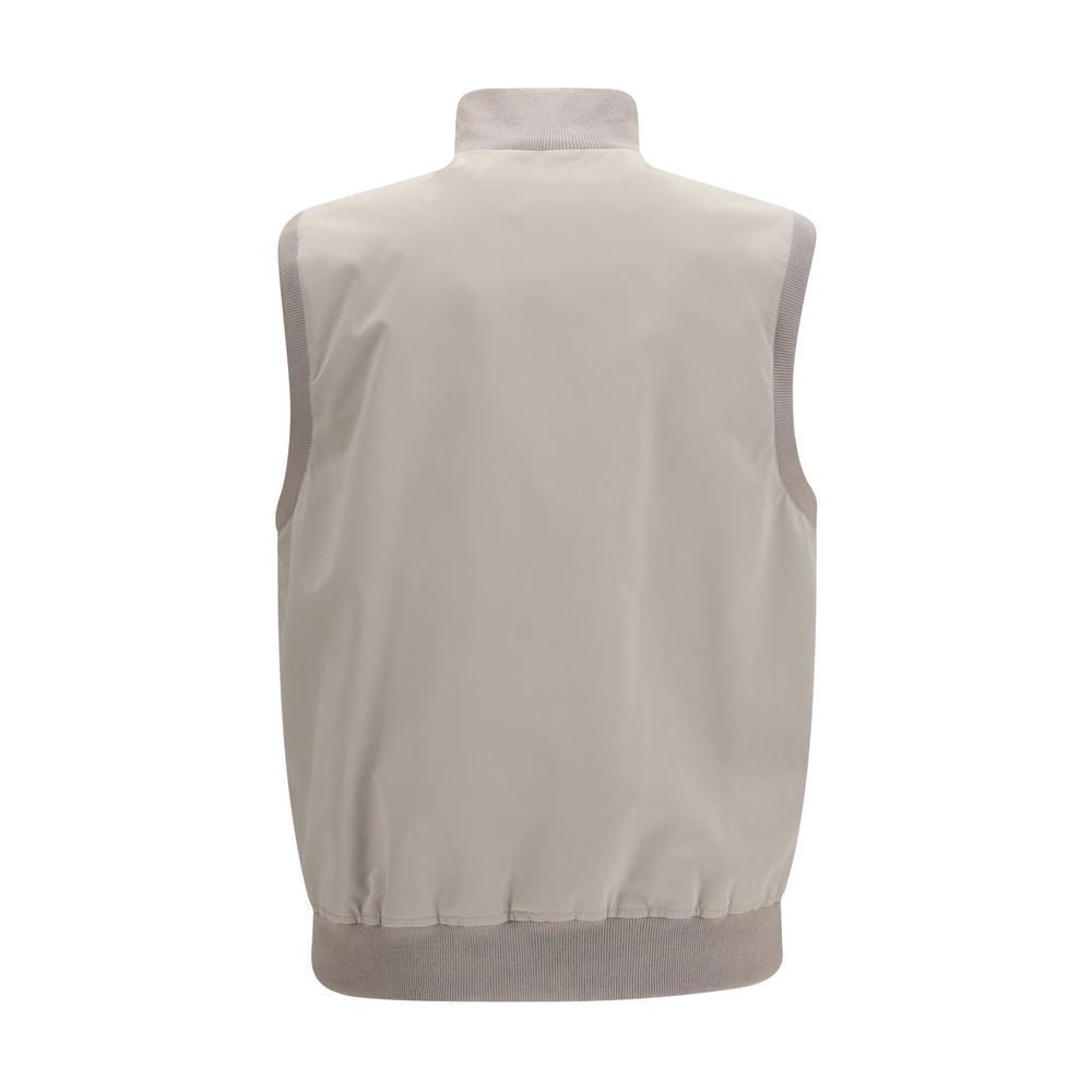 Graue ärmellose Polyester-Weste