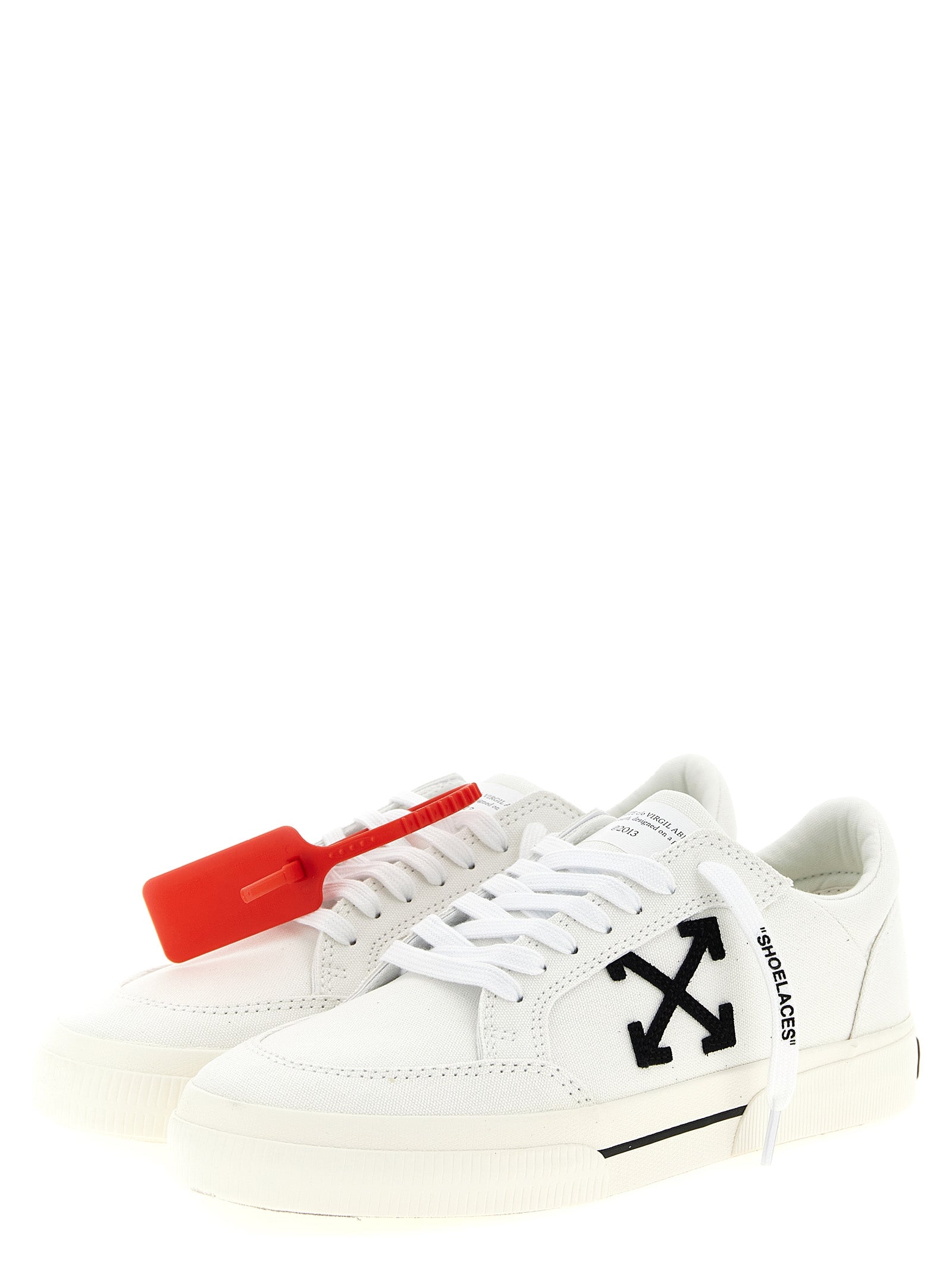 Zweifarbige Low-Top-Sneaker aus Baumwolle