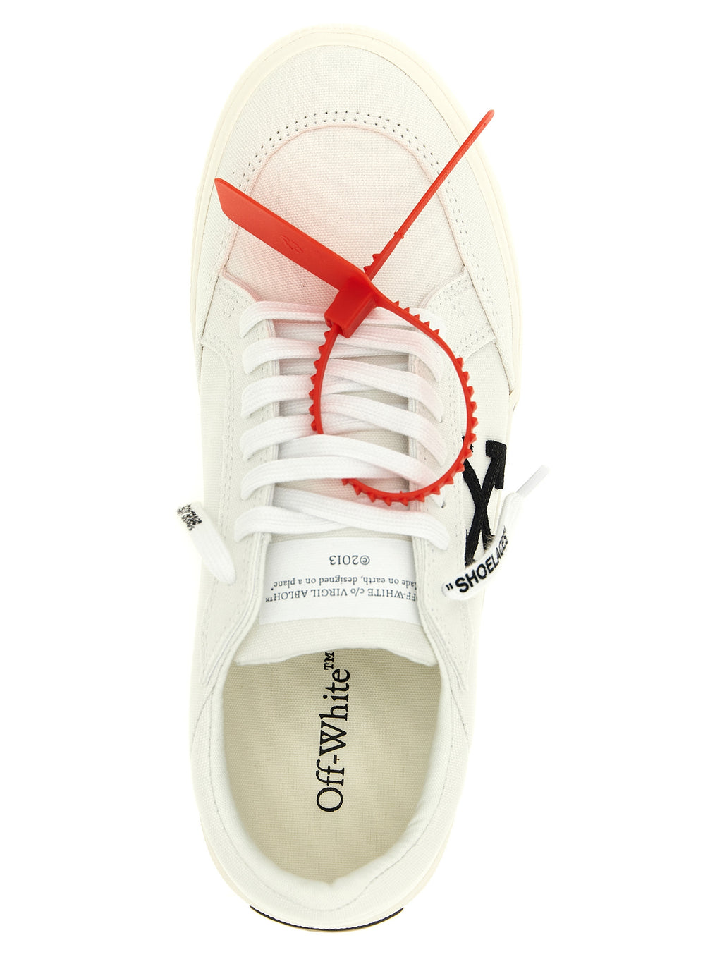 Zweifarbige Low-Top-Sneaker aus Baumwolle