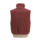 Ärmellose Weste aus Lammwolle Bordeaux Oves Aries Brunello Cucinelli