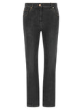 Graue Slim Fit Jeans aus Baumwolle