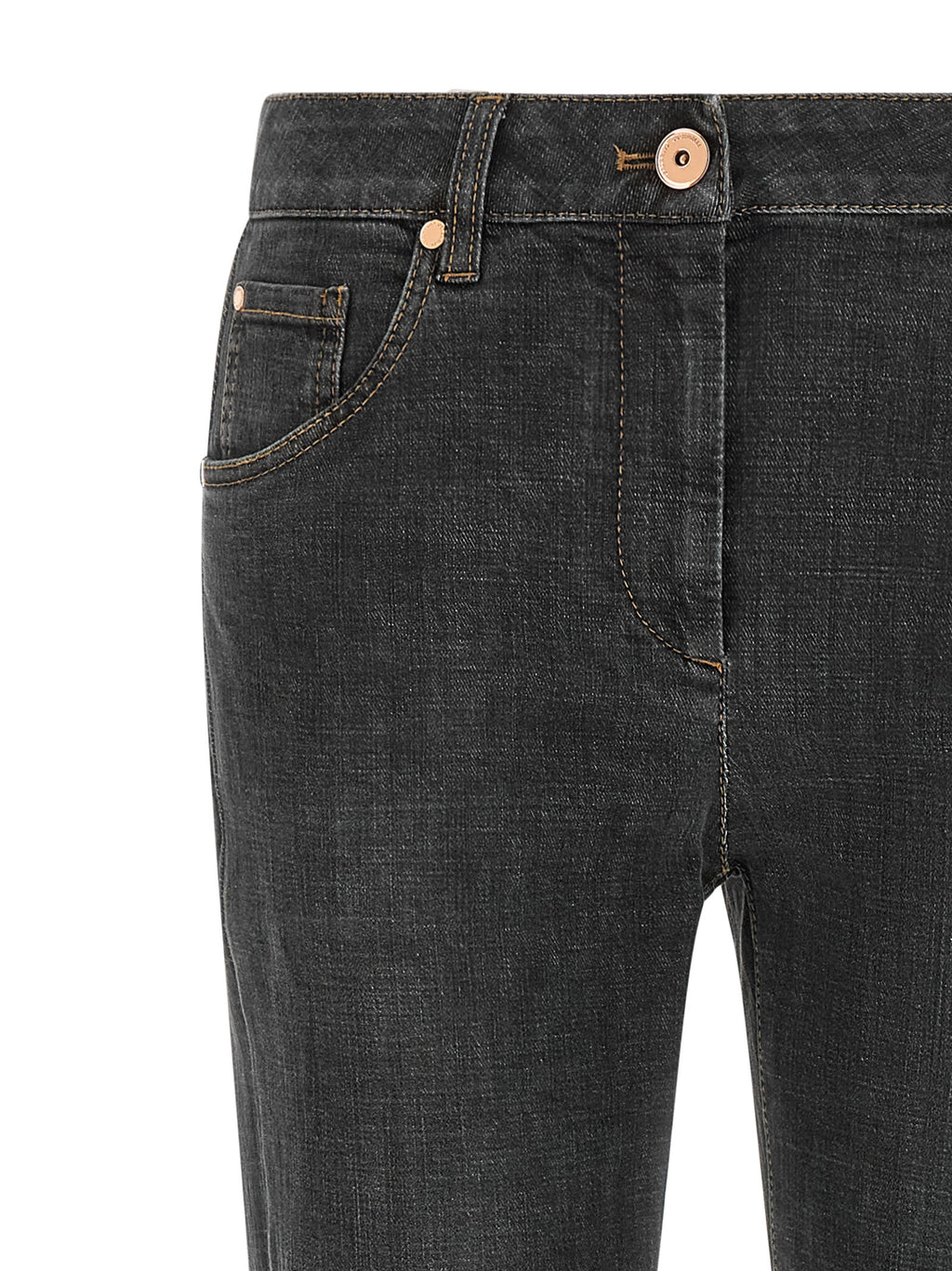 Graue Slim Fit Jeans aus Baumwolle