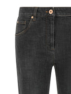 Graue Slim Fit Jeans aus Baumwolle