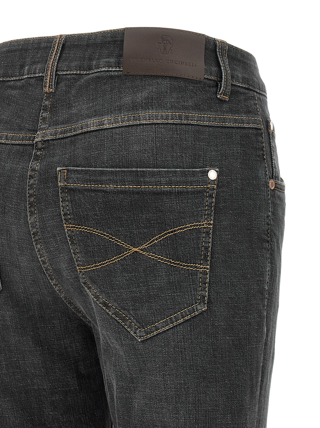 Graue Slim Fit Jeans aus Baumwolle