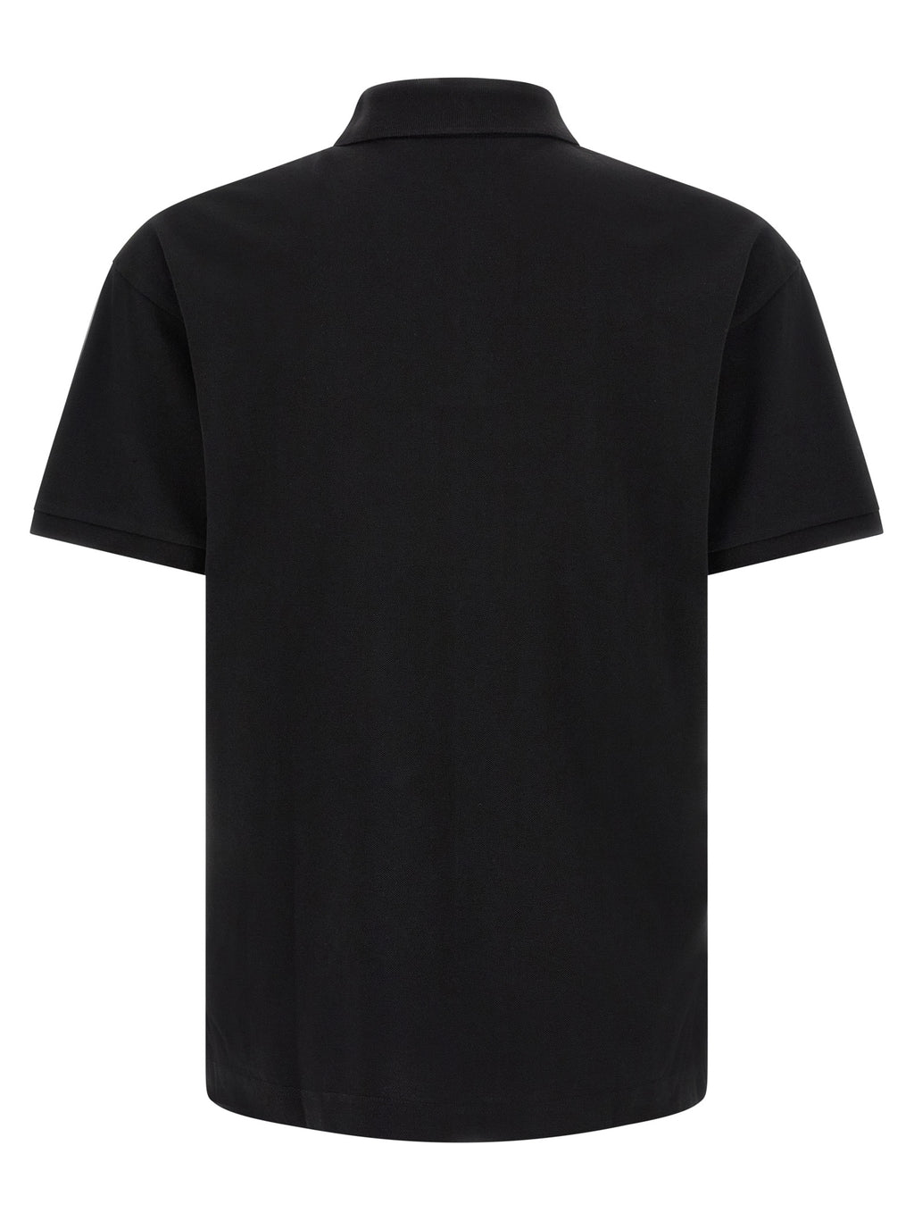 Schwarzes Baumwoll-Poloshirt