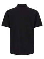 Schwarzes Baumwoll-Poloshirt