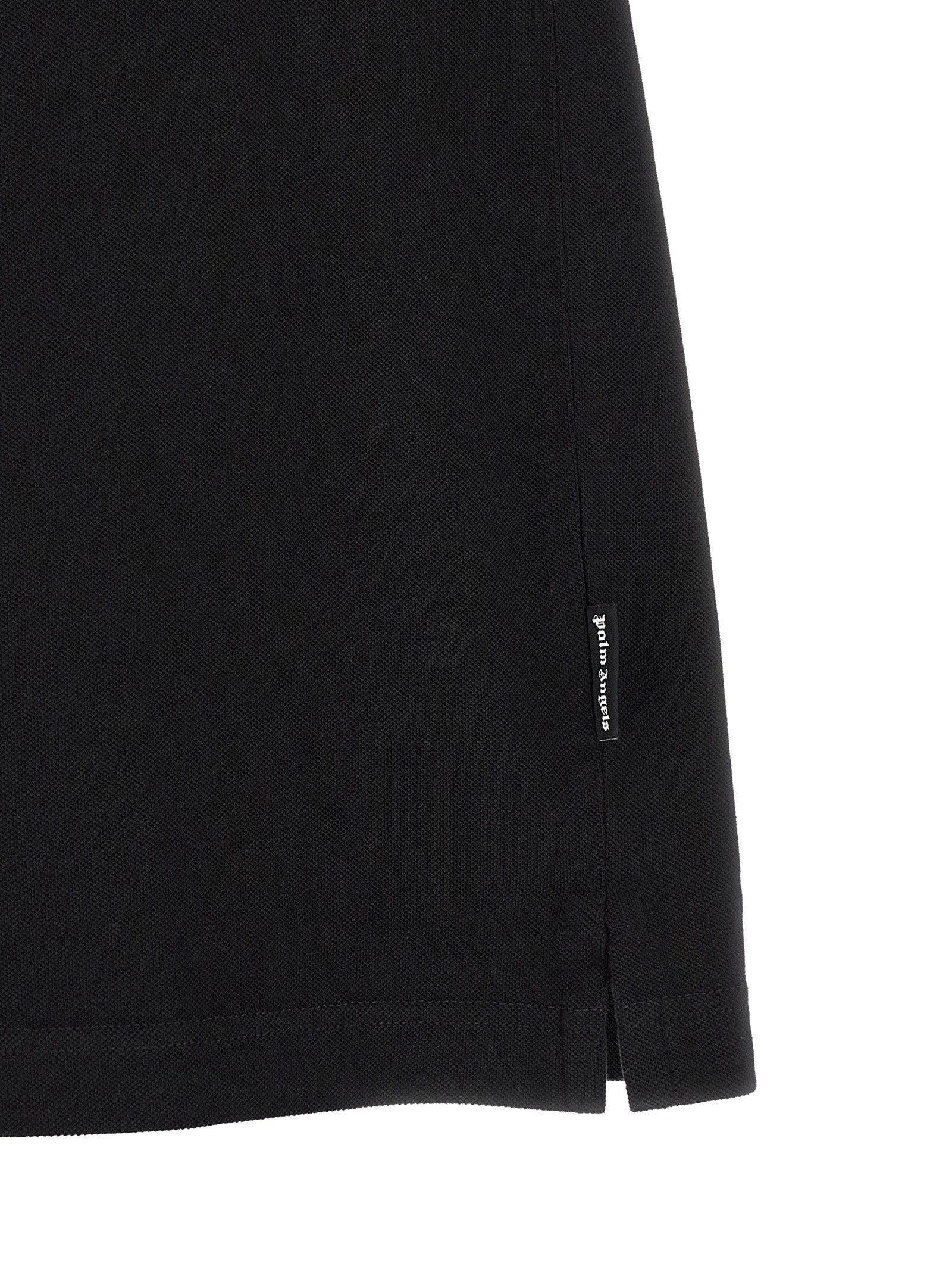 Schwarzes Baumwoll-Poloshirt