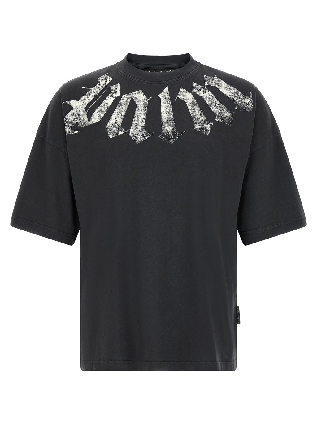 Schwarzes Baumwoll-T-Shirt