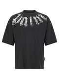 Schwarzes Baumwoll-T-Shirt