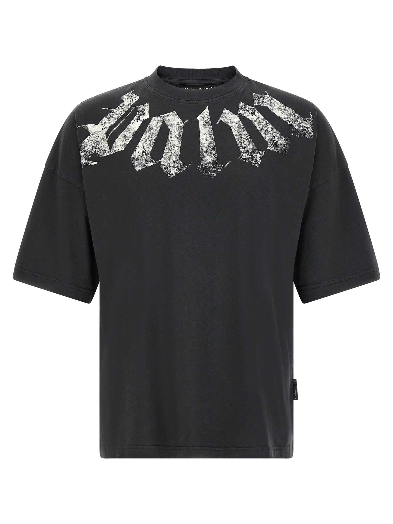 Schwarzes Baumwoll-T-Shirt