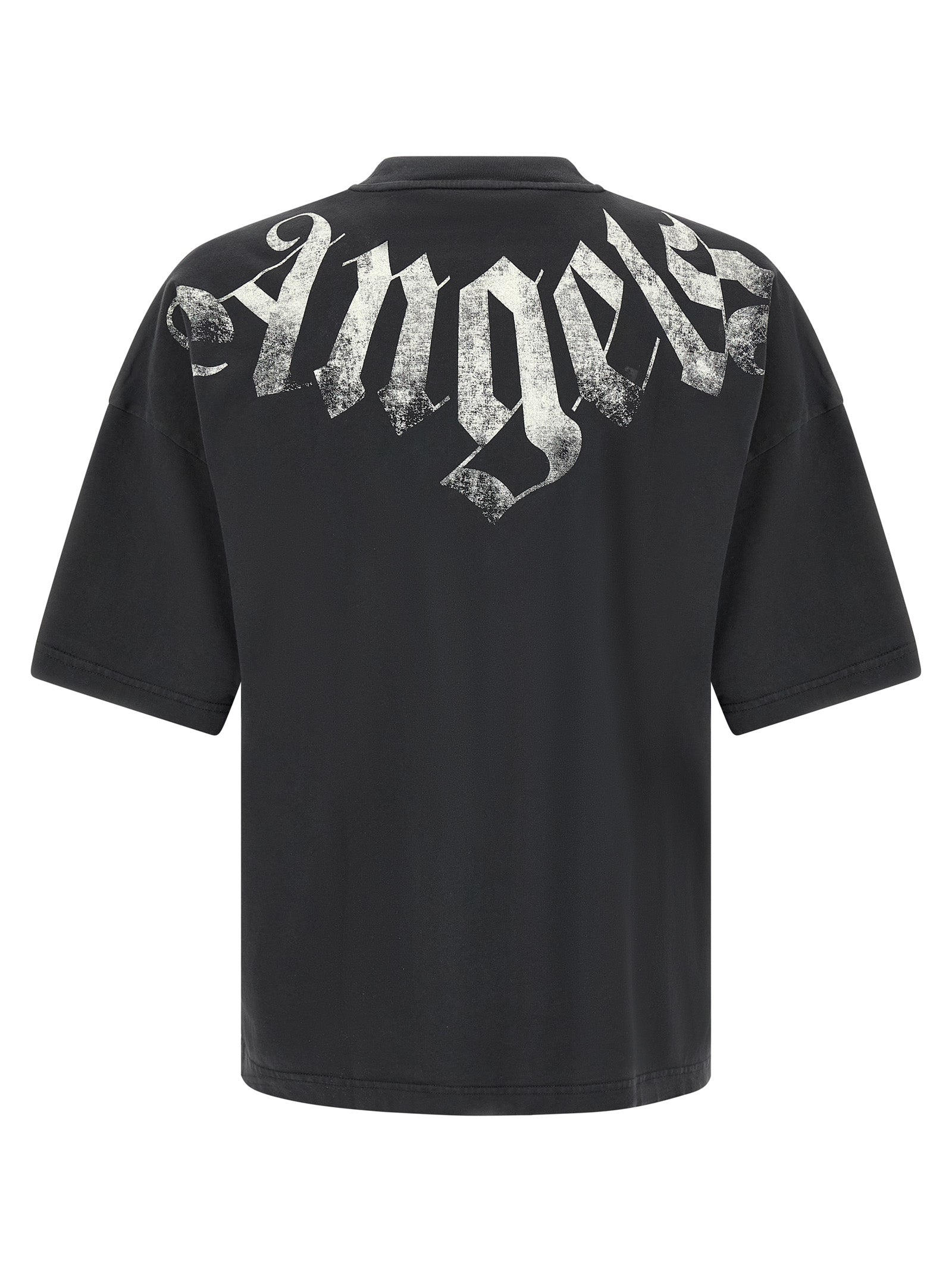 Schwarzes Baumwoll-T-Shirt