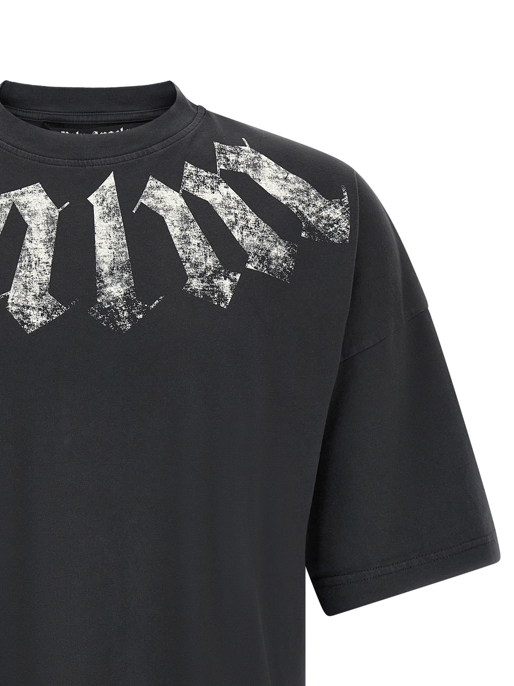 Schwarzes Baumwoll-T-Shirt