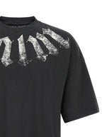Schwarzes Baumwoll-T-Shirt