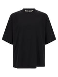 Schwarzes Baumwoll-T-Shirt