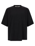 Schwarzes Baumwoll-T-Shirt